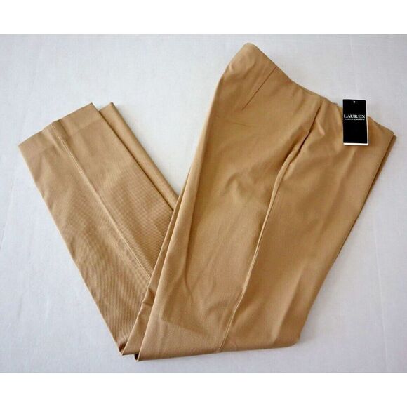 Lauren Ralph Lauren Women's Sz 10 Tan Keslina Stretch Twill Skinny Pants - Picture 11 of 11